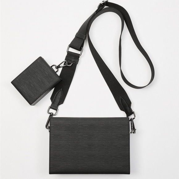 Zara Bags Nwt Zara Black Rectangular Rigid Mini Crossbody Bag Duo